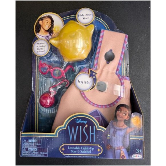 Disney Jakks Pacific Wish Loveable Light-Up Star & Satchel - Picture 4 of 10